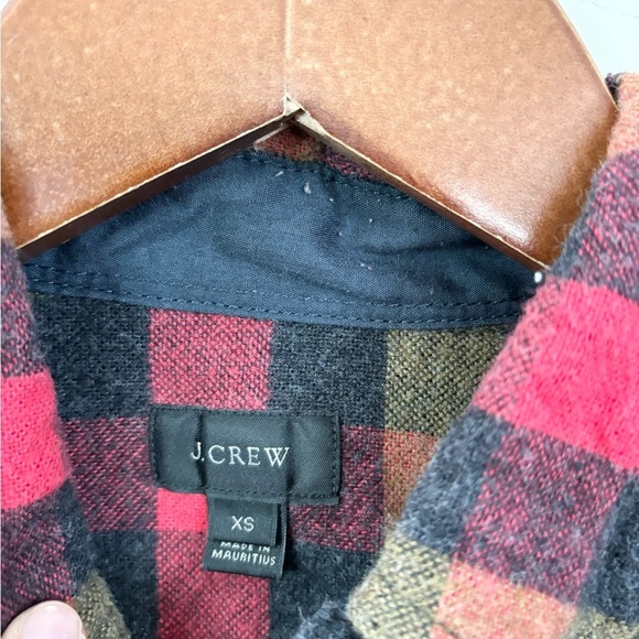 J Crew wool cotton blend plaid flannel elbow patches size XS mens - Picture 2 of 5